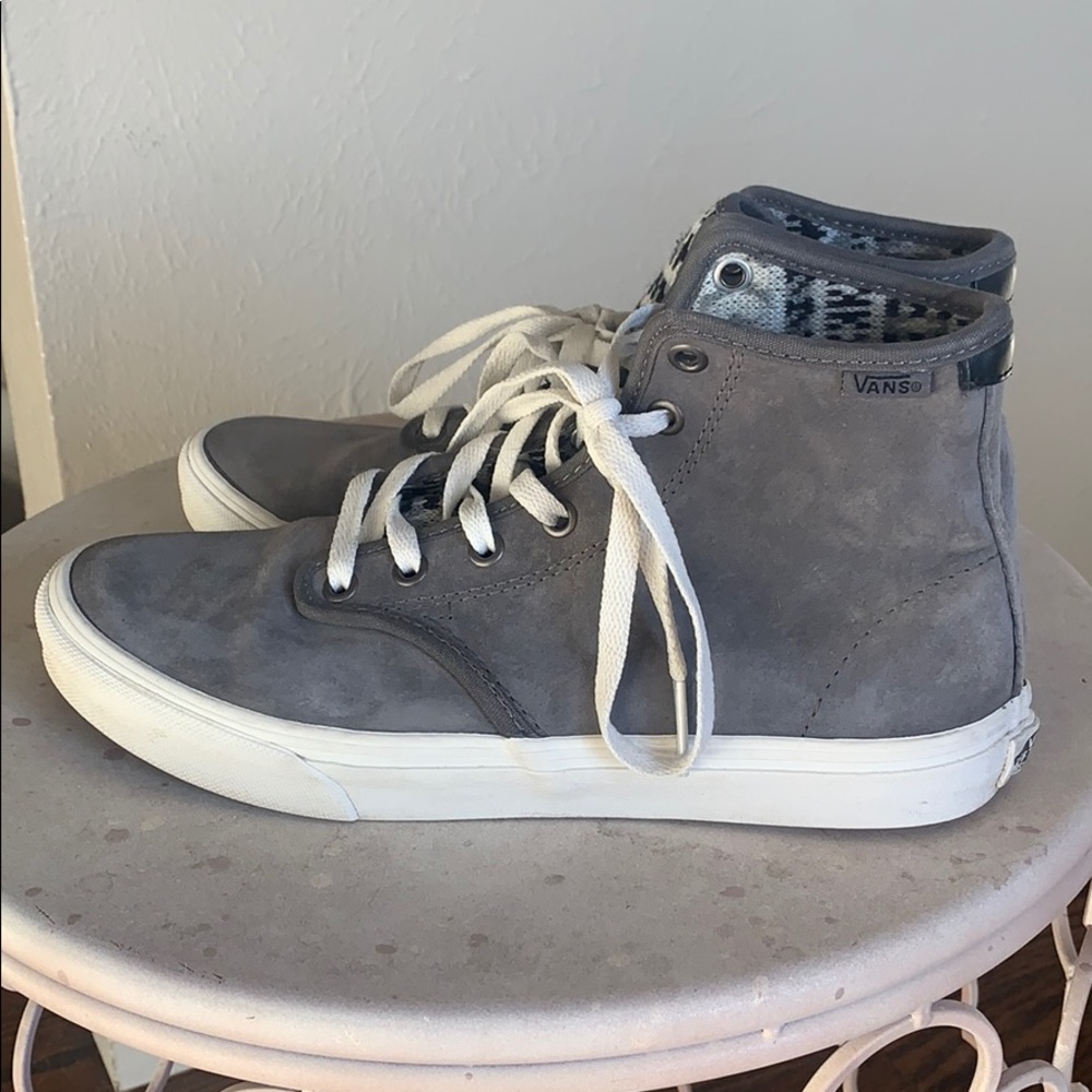 Gray suede Van hightops